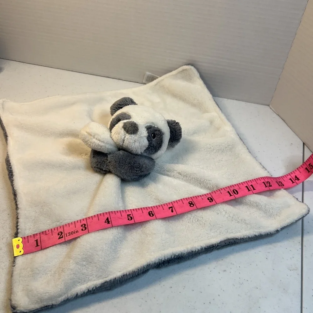 Carter's Lovey Baby Security Blanket Plush White Gray Panda Bear Cuddly 13
